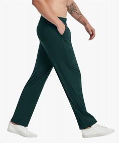 img 3 attached to Comfortable & Practical Men'S Pajama Pants With Drawstring Waist And Pockets - JINSHI Sleepwear Collection