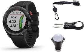 img 4 attached to Garmin Approach S62 Premium GPS Golf Watch Wearable4U All-In-One Bundle Black/Black