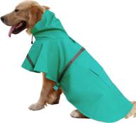 🐶 mikayoo large dog raincoat: adjustable, lightweight, waterproof pet clothes with reflective strip & hoodies – rain jacket poncho for ultimate protection логотип