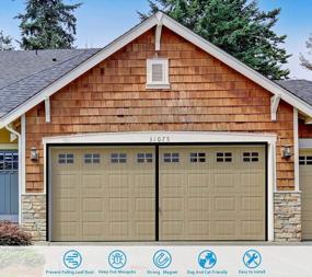img 4 attached to Transform Your Garage With Our Heavy Duty Magnetic Garage Door Screen - 16X7FT Fiberglass Mesh Net Screen For Easy Assembly & Pass-Through - Grey (4.5LB)
