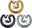 2pcs 316l stainless steel ear plug gauges body piercing jewelry - rattlesnake design opening tunnels plugs saddle earrings for women & men's logo
