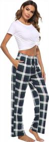 img 1 attached to Stay Comfy In Style With Vlazom Women'S Plaid Pajama Pants - Sleepwear Must-Have With Pockets And Drawstring