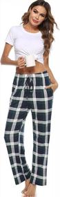 img 2 attached to Stay Comfy In Style With Vlazom Women'S Plaid Pajama Pants - Sleepwear Must-Have With Pockets And Drawstring