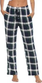 img 3 attached to Stay Comfy In Style With Vlazom Women'S Plaid Pajama Pants - Sleepwear Must-Have With Pockets And Drawstring