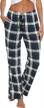 stay comfy in style with vlazom women's plaid pajama pants - sleepwear must-have with pockets and drawstring logo