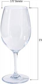 img 1 attached to Prepara Clarity Classic Tritan Wine Glass 4 Pack, 20 Ounce, Clear