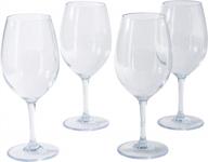 бокалы для вина prepara clarity classic tritan, 4 упаковки, 20 унций, прозрачные логотип