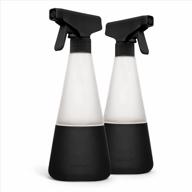 🧼 cleancult shatter resistant glass spray bottle - 16oz, 2 pack - matte black - all purpose cleaning spray bottle with bpa-free nozzle & silicone sleeve - dishwasher safe+ логотип