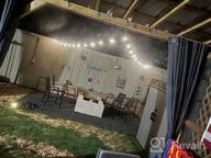 img 1 attached to 50 Ft Solar String Lights Outdoor - Waterproof 25 LED 1W Edison Bulbs, Remote Control 4 Modes Shatterproof For Backyard Bistro Cafe review by Mark Turner