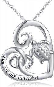 img 4 attached to Women'S S925 Sterling Silver Turtle Animal Jewelry Set - Earrings, Necklace, Ring & Anklet Bracelet Gift