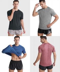 img 3 attached to Men'S Quick-Dry Athletic Workout T-Shirt For Gym Running Activewear Sport Fitness Moisture Wicking