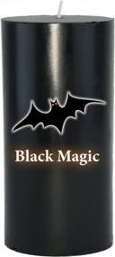 img 4 attached to Ароматическая свеча-столб 3X6, черная, с насыщенным ароматом черной магии, сделано в США компанией CandleNScent, отдельная упаковка