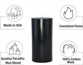img 3 attached to Ароматическая свеча-столб 3X6, черная, с насыщенным ароматом черной магии, сделано в США компанией CandleNScent, отдельная упаковка
