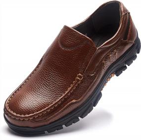img 4 attached to Stylish And Durable TFO Leather Loafers For Men: Perfect For Office Wear And Outdoor Walking