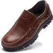 stylish and durable tfo leather loafers for men: perfect for office wear and outdoor walking logo