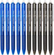 vitoler retractable erasable gel pens - make mistakes disappear, 10-pack (5 black & 5 blue) for drawing writing planner and school supplies logo