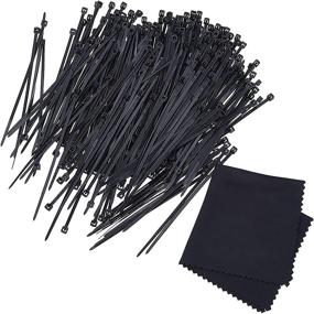 img 4 attached to Outus Nylon Cable Zip Ties: 4 🔗 Inch Self-Locking Small Zip Ties Pack - 1000 Pieces