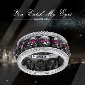 img 2 attached to Stylish And Unique Women'S Skull Promise Rings With Sparkling Cubic Zirconia