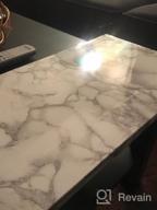 img 1 attached to Self Adhesive Vinyl Marble Countertop Peel And Stick Waterproof Drawer Liner Roll Wallpaper 89" X 16" For Kitchen Wall Art, Countertop Paper Craftopia. review by Black Holstead