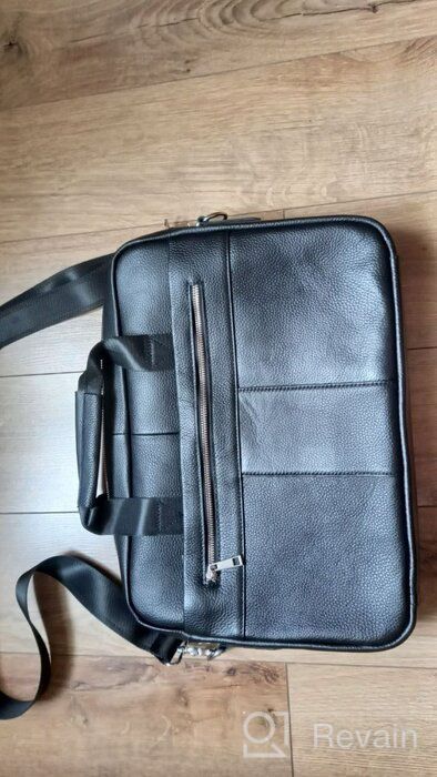 img 1 attached to Briefcase bag made of genuine leather. Black review by Akio Yamato ᠌