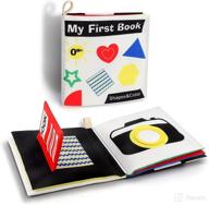 📘 aomola soft baby books - high contrast black white books, non-toxic touch & feel crinkle cloth books - early educational interactive toys for infants, toddlers, kids логотип