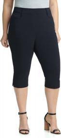 img 4 attached to Plus Size Capri W/Tummy Control: Rekucci Curvy Woman Ease Into Comfort