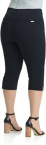 img 2 attached to Plus Size Capri W/Tummy Control: Rekucci Curvy Woman Ease Into Comfort