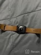 img 1 attached to Stylish And Durable Leather Band For IWatch - Compatible With Series 8/7/6/5/4/3/2/1 (Orange/Silver, 49Mm/45Mm/44Mm/42Mm) review by Brandi Patel