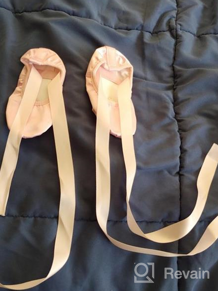 img 1 attached to LONSOEN Ballet Slipper Ribbons: Perfect Flats for Girls' Ballerinas review by Amy Punswick