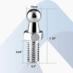 img 3 attached to 4Pcs 13Mm Ball Studs Screws With M8 Ball Screws, Fits For 13Mm Ball Sockets Ball End Fitting Gas Struts
