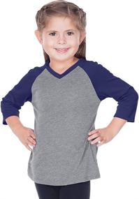 img 1 attached to Kavio Little Jersey Contrast Raglan Girls' Clothing ~ Tops, Tees & Blouses