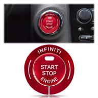 🚗 enhance and protect your infiniti with the red engine push start/stop button cover and ignition button decoration trim & ring protector stickers! логотип