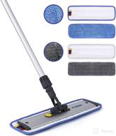 premium uyiu microfiber mops - effortless floor cleaning with rotating aluminum head, washable pads - ideal for hardwood floors - 3 pack logo