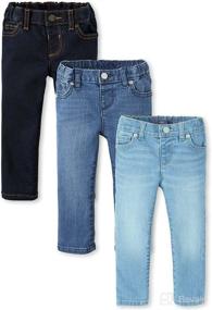 img 4 attached to 👖 Children's Place Baby and Toddler Girls 3-Pack of Super Skinny Jeans