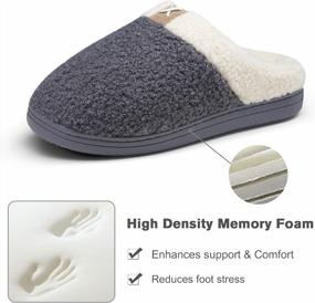 img 2 attached to Vepose Women's Cozy Slippers: Memory Foam, Faux Fur Lined, Non-Slip Indoor/Outdoor Shoes