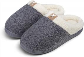 img 4 attached to Vepose Women's Cozy Slippers: Memory Foam, Faux Fur Lined, Non-Slip Indoor/Outdoor Shoes