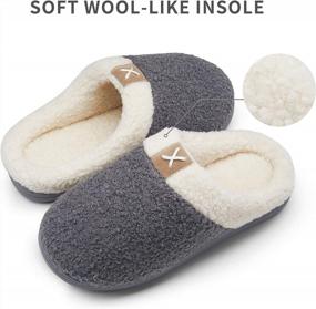 img 3 attached to Vepose Women's Cozy Slippers: Memory Foam, Faux Fur Lined, Non-Slip Indoor/Outdoor Shoes
