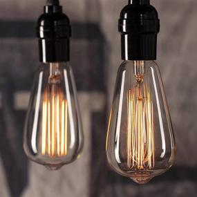 img 3 attached to Украсьте свой дом теплыми лампочками Эдисона с регулируемой яркостью — упаковка из 12 прозрачных ламп накаливания мощностью 60 Вт с цоколем E26/E27