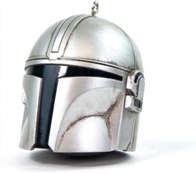 img 2 attached to Star Wars The Mandalorian 3D Silver Christmas Tree Decoration Ornament - Numskull Official Hanging Decor