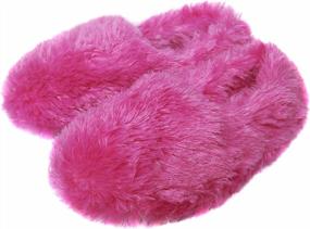 img 3 attached to Cozy Up This Winter With Onmygogo'S Fuzzy Women'S Indoor Slippers