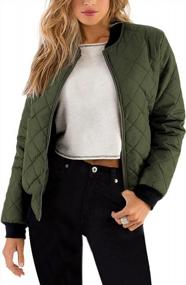 img 4 attached to Zeagoo Women'S Bomber Jacket Casual Coat Zip Up Outerwear Windbreaker With Pockets