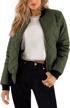 zeagoo women's bomber jacket casual coat zip up outerwear windbreaker with pockets logo