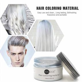 img 3 attached to White Hair Coloring Wax - 4.23 Oz Disposable Styling Clay For Cosplay, Halloween & Parties!