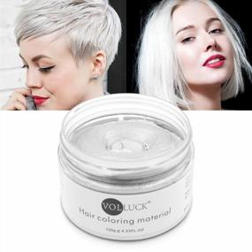 img 4 attached to White Hair Coloring Wax - 4.23 Oz Disposable Styling Clay For Cosplay, Halloween & Parties!