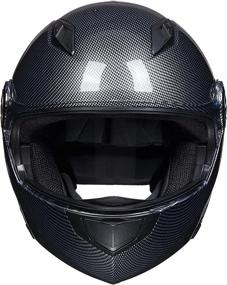 img 3 attached to ILM Flip Up Modular Motorcycle Helmet For Adults Men Women Street Bike Motocross Full Face Helmet DOT 115(Carbon Fiber