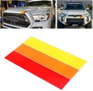 🚗 mochent classic retro tri-color stripe decal stickers for toyota tacoma 4runner tundra rav4: enhance your vehicle's style with colorful accessories! логотип