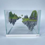 🐠 explore the mesmerizing 1.5 gallon hallelujah mountain aquarium: enchanting glass fish tank with magical rockery and moss logo