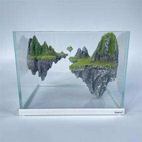 img 3 attached to 🐠 Explore the Mesmerizing 1.5 Gallon Hallelujah Mountain Aquarium: Enchanting Glass Fish Tank with Magical Rockery and Moss