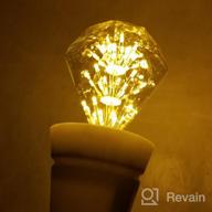 img 1 attached to Add Charm To Your Outdoors With AmeriLuck Diamond Fairy LED Light Bulbs - BR30 Waterproof (Golden Yellow 2PK) review by Chris Kaul