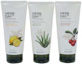 img 2 attached to The Face Shop Herb Day 365 Master Blending Cleansing Foam Set - Revitalize & Refresh With Lemon & Grapefruit, Aloe & Green Tea, Acerola & Blueberry Extracts, 17.1 Fl Oz